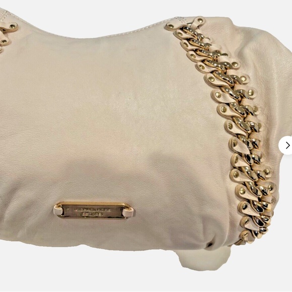 Michael Kors unique ID suple leather Hobo handbag with shiny gold hardware - Picture 2 of 11